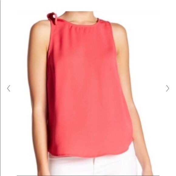 💙14th & Union Tie Shoulder Curve Hem Tank NWOT - Picture 1 of 6